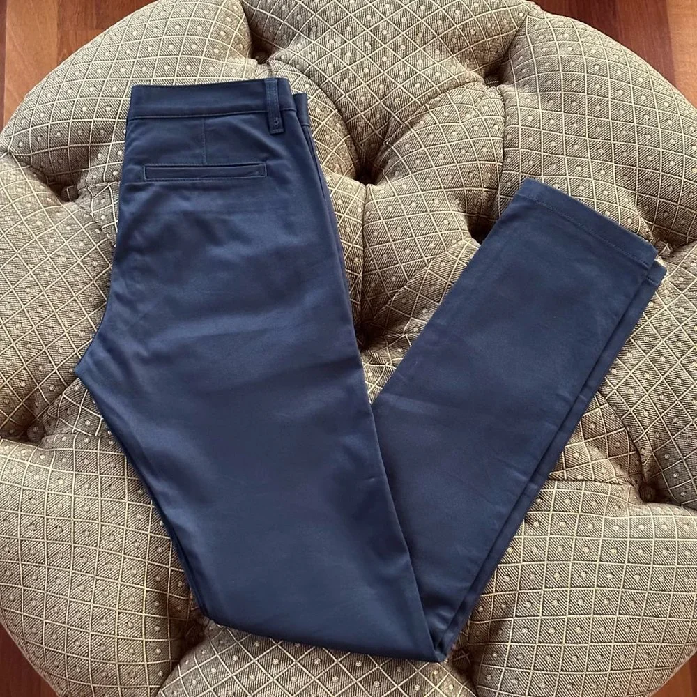 Saint Laurent Paris (SLP) Slim-Fit Chinos, Size 28 (Navy) - Picture 2 of 7